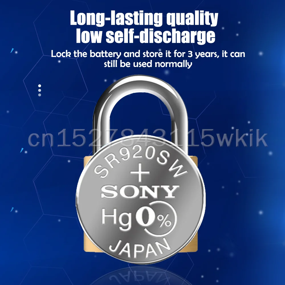 10 шт. Sony 371 SR920SW AG6 LR920 370A 171 LR69 SR920 SR69 1 55 V аккумулятор из оксида серебра для