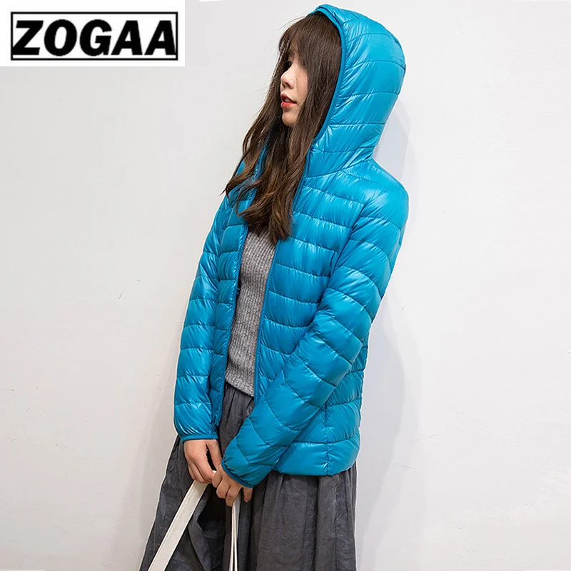 ZOGAA Женская куртка парка зимняя теплая в стиле кэжуал легкие верхняя одежда