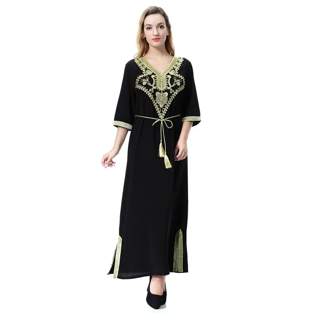 Женский мусульманский Кафтан абайя вечернее платье мусульманская женская