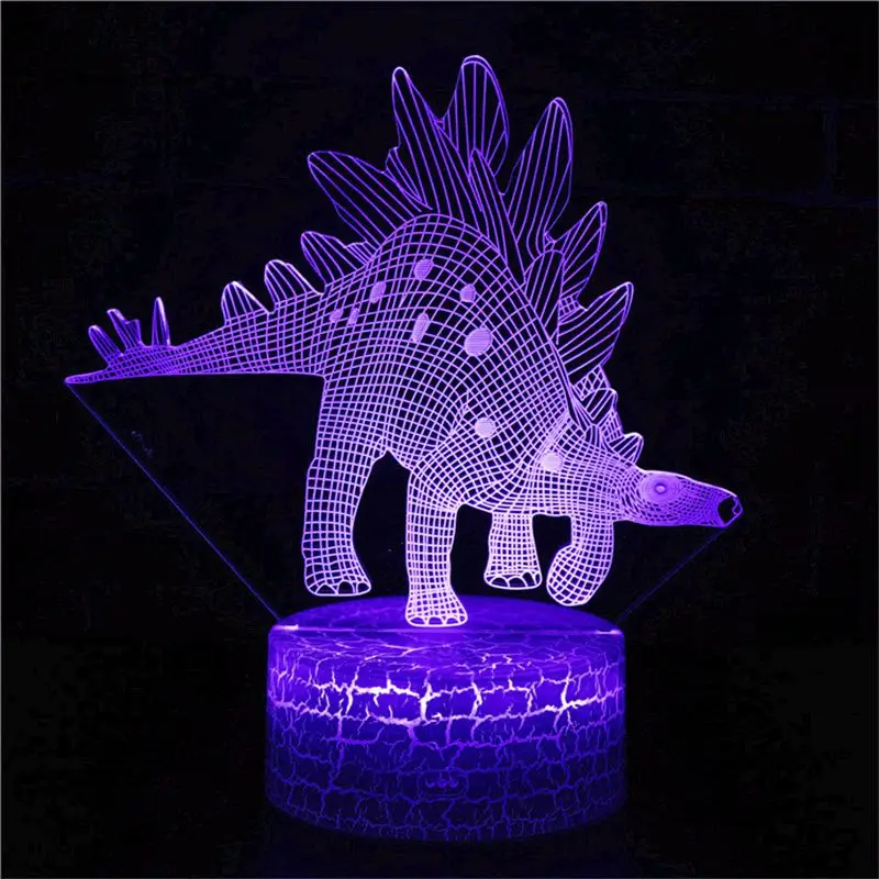 

Touch sensor night light LED7/16 color for dinosaur PVC fragile double cavity dragon bedside lamp remote control toy table lamp