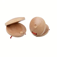 2 pieces percussion instrument wooden castanets spanish flamenco wooden castanets percussion rhythm instrument