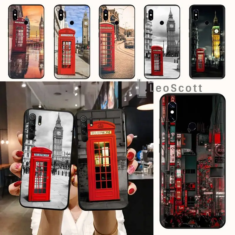 

Phone Case For Xiaomi Redmi 7 8 9t a3 9se k20 mi8 max3 lite 9 note 9s 10 pro London phone booth