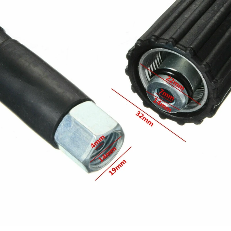 5800PSI 14 мм высокого давления мощная шайба струйный шланг промывочная насадка M14 x M22