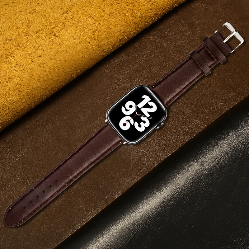 Leather strap For Apple watch band 8 Ultra 7 49mm 45mm 41mm 44mm 40mm 42mm 38mm Smartwatch wristband bracelet iWatch 6 SE 5 4 3