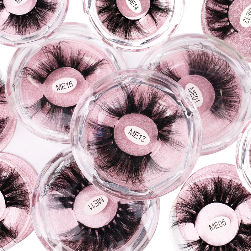 

Shozy 1 Pair 25mm Mink Eyelashes Thick Long 3D False Eyelashes Extension of Real Mink Hair for Makeup