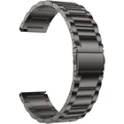 Браслет из нержавеющей стали для Apple 6 Samsung Galaxy Watch 3 46 мм Active 2 Gear S3 Frontier 42 мм 45 мм Huawei, металлический ремешок 20 мм 22 мм