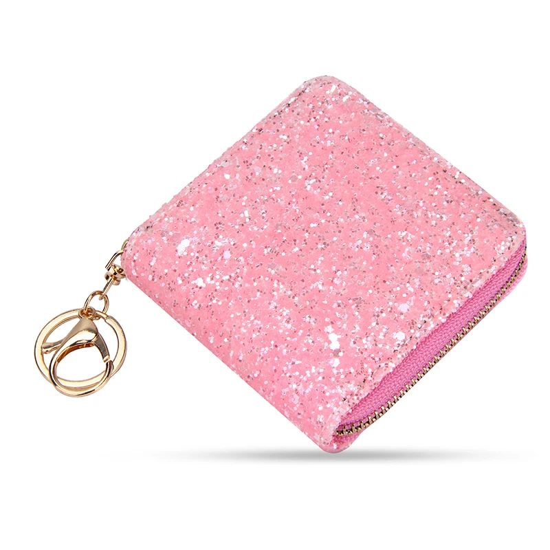 Женский короткий клатч на молнии кошелек шикарный для денег мини Повседневный