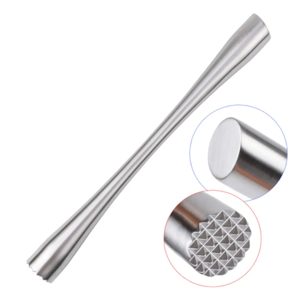 

Stainless Steel Cocktail Wine Tools Ice Cocktail Swizzle Stick Fruit Muddle Pestle Popsicle Sticks Crushed Ice Hammer Bar Tool