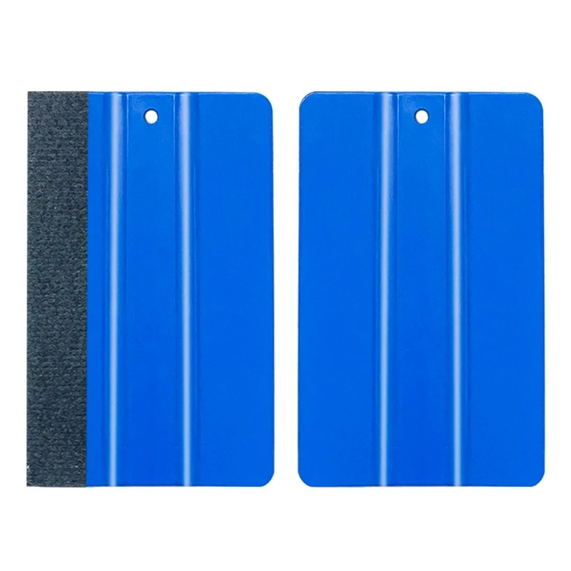 

Vinyl Wrap Film Card Squeegee Car Foil Wrapping Suede with Felt Scraper Blue