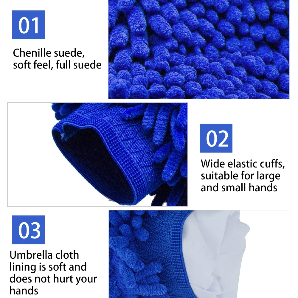 QEEPEI многофункциональный шенилл двухсторонние перчатки для мойки автомобиля