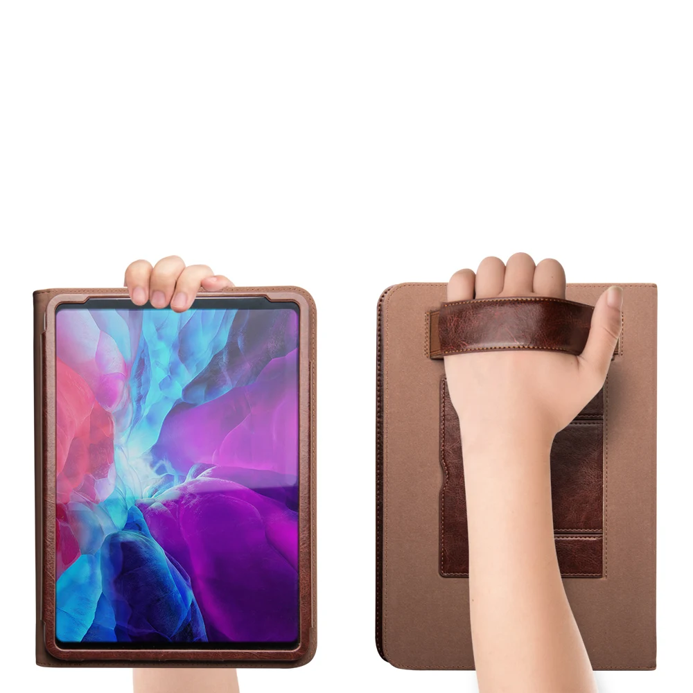 Умный чехол ручной работы из натуральной кожи плоский защитный для Apple 2020 iPad Pro 12 9