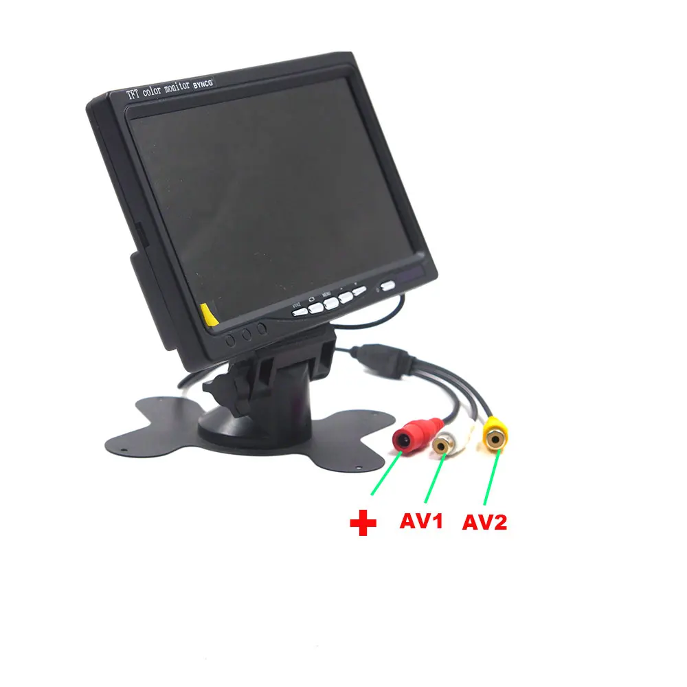 Car monitor 7 inch TFT LCD Color HD Monitor for CCTV Reverse Rear View Backup Camera Dropshipping | Автомобили и мотоциклы