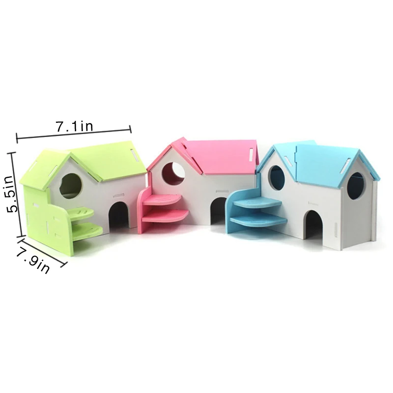

Hamster Hideout House Villa Design Small Animal Hideout Hamster Play Hideout Hamster Nest Sleeping House Small Animal Supplies