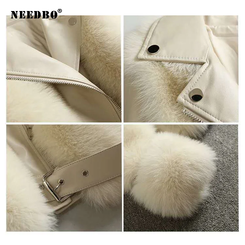NEEDBO Faux Fur Coat Women Jacket Streetwear Elegant Thick Warm Teddy Jacket Coats Oversize 2020 Motorcycle Chaquetas Outerwear
