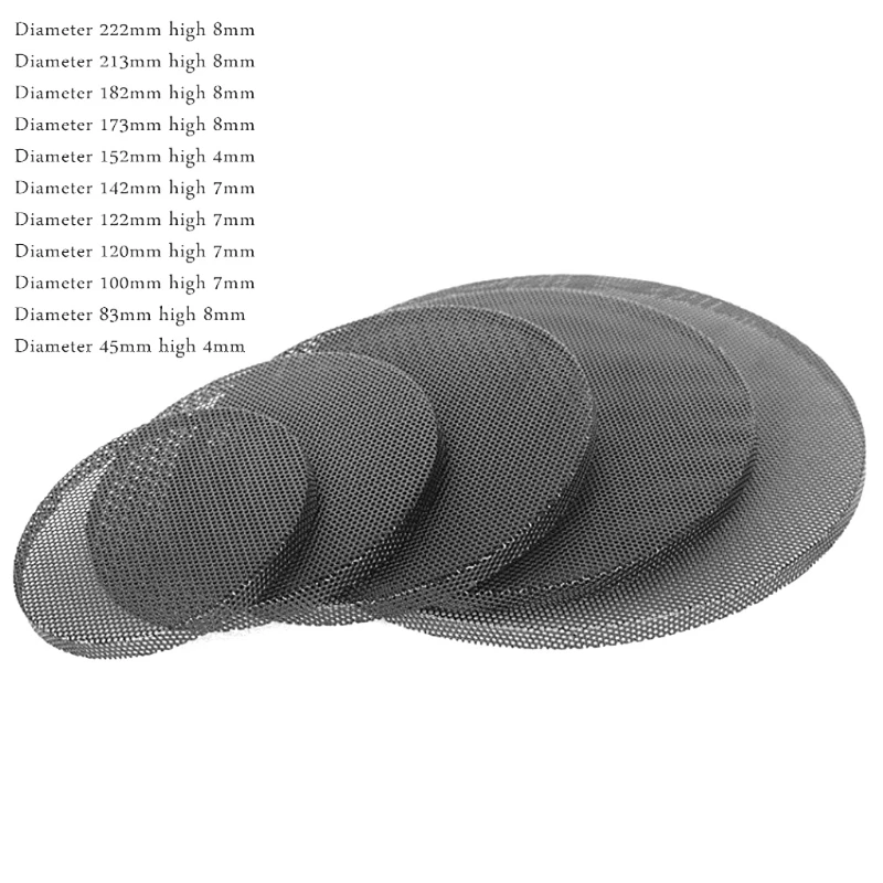 

2Pcs Speaker Conversion Net Cover Car Audio- Decorative Circle Metal Mesh Grille