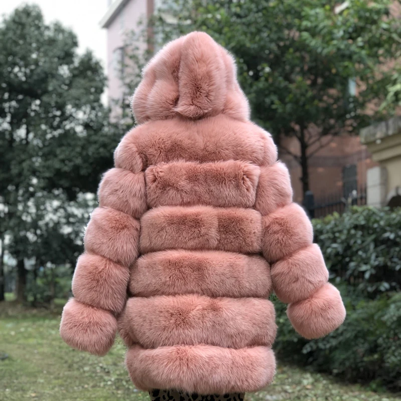 Шуба из натурального Лисьего меха fandy lokar зимняя женская шуба с