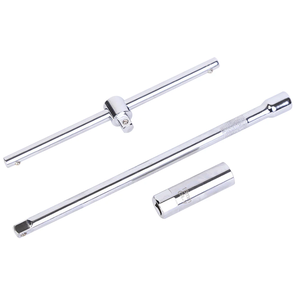 

Car Swivel Spark Plug Socket Wrench 3/8 9.5mm Sliding T-Bar Extension 5/8 16mm Remover & Installer Tool For Auto Pipe Repair