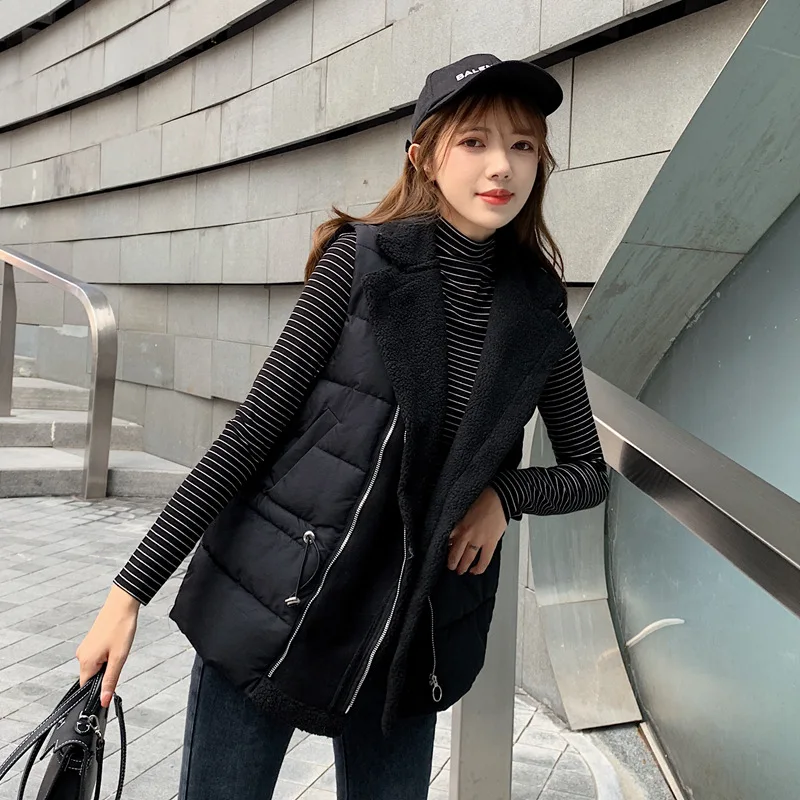 Женский зимний меховой жилет новинка 2019 модный тонкий теплый Корейский из