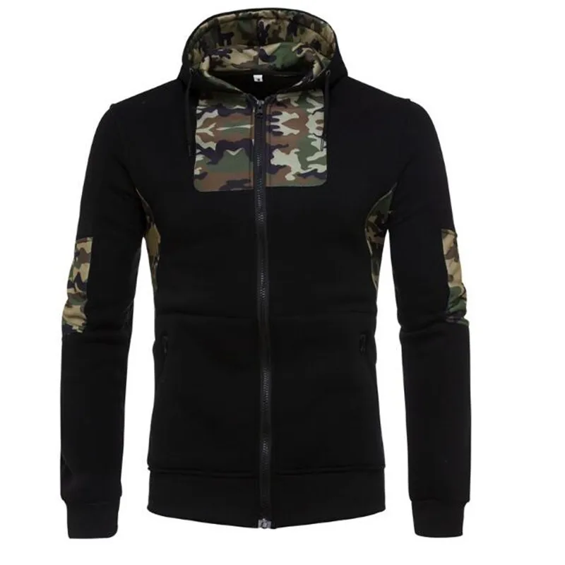 

ZNG 2020 new Automn Brand Male Long Sleeve Hooded Sweatshirt Mens Patchwork Coat Casual