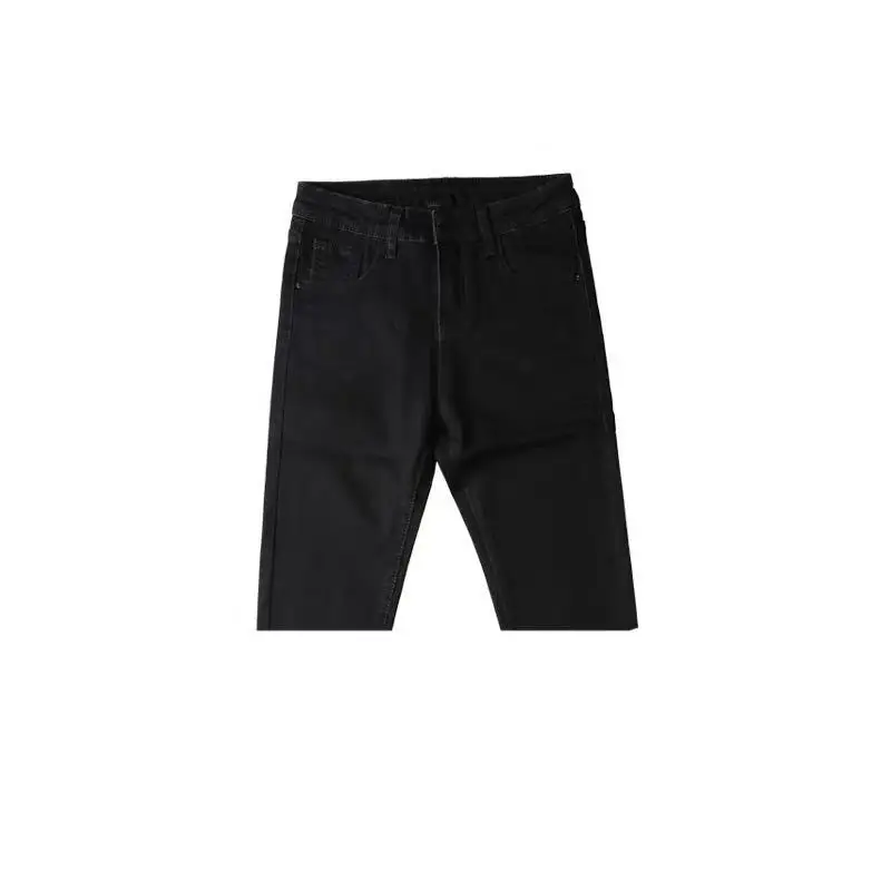 

GOOHOJIO 2021 Summer New High Waist Denim Shorts Women Fashion Shorts Ladies Fashionable Elasticity Female Knee Length Trousers