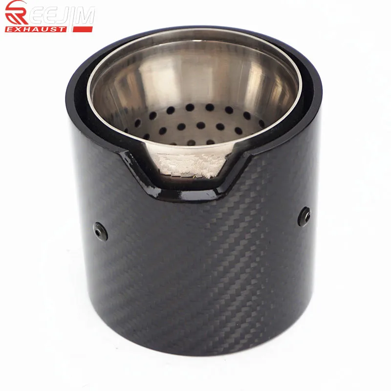 Модель 2019 глянцевый наконечник выхлопной трубы из углеродного волокна для BMW