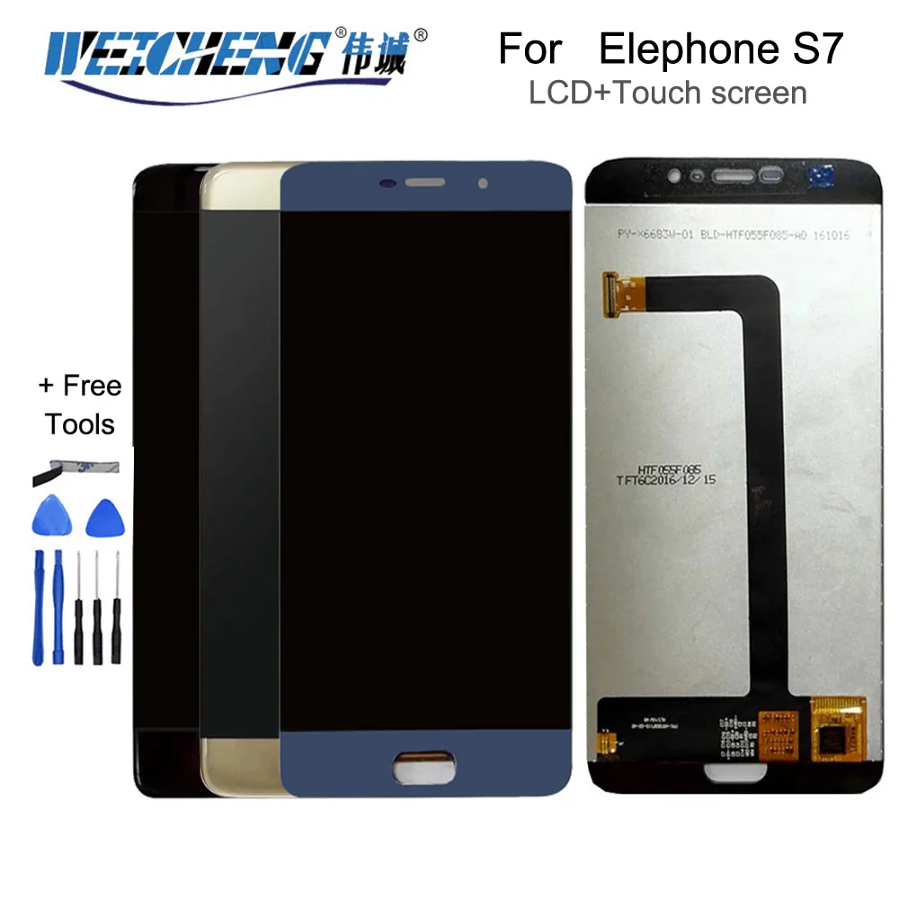 ЖК дисплей и сенсорный экран в сборе для Elephone S7 дигитайзер сменная ремонтная