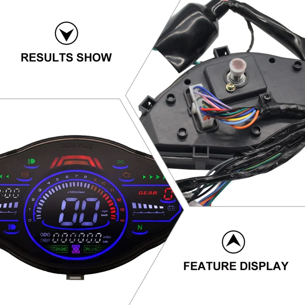 

1Pc LCD Motorcycle Speedometer Gauge Odometer Useful Motorcycle Accessory