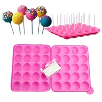 20 holes silicone chocolate mold pop cake stick cupcake mould lollipop sphere maker baking mold ice tray high quality