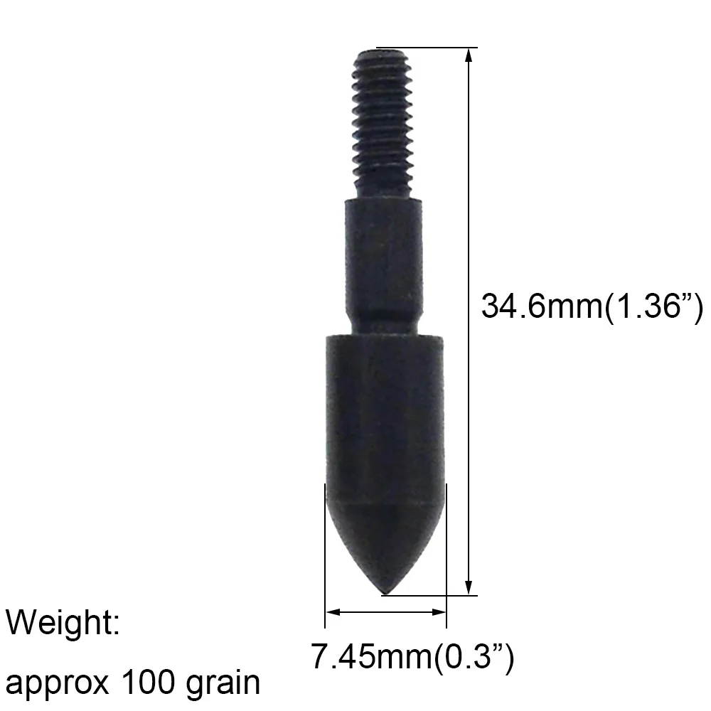 30 шт. 100 зерен стрелы винтовые вставки наконечники для стрельбы из лука