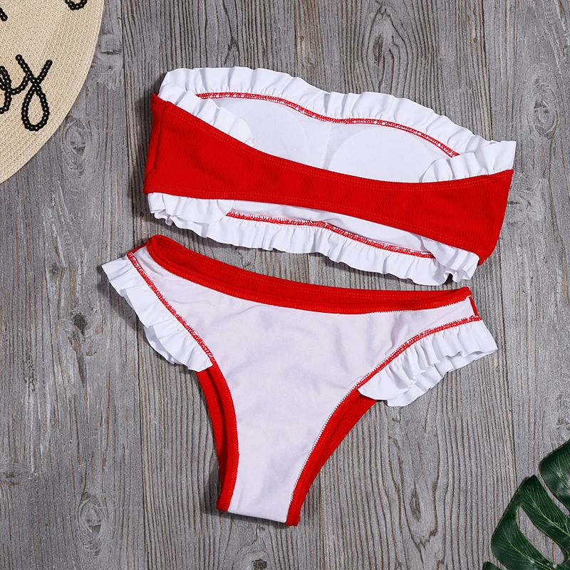 Женский сексуальный комплект бикини в стиле пэчворк новинка 2020 Одноцветный