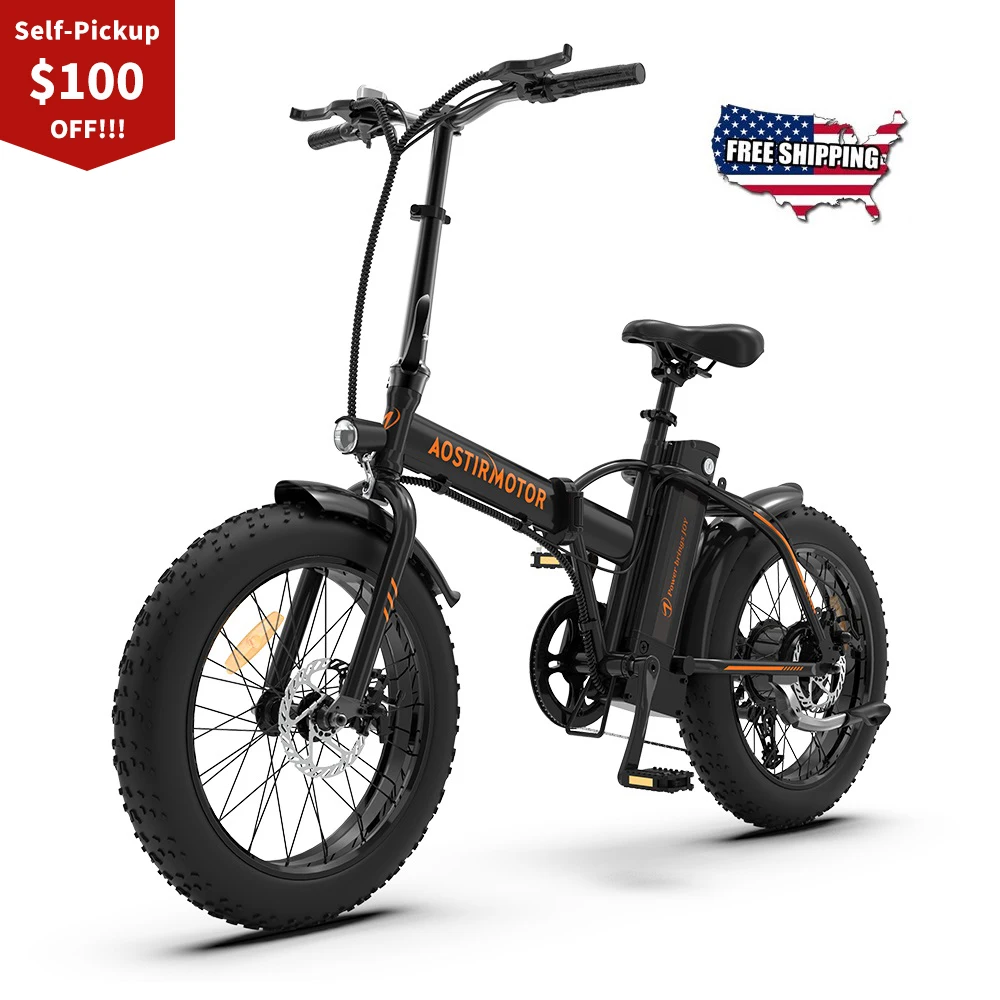 AOSTIRMOTOR A20 Электрический велосипед 500 Вт складываемый электровелосипед с толстыми