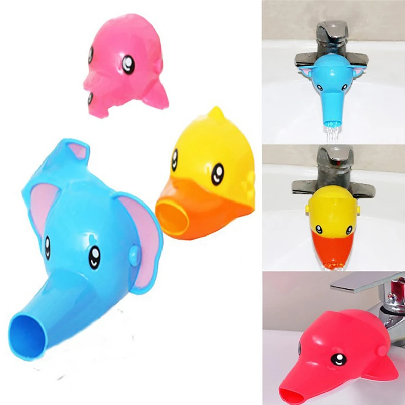 

1Pcs Cute Animal Duck Elephant Dolphin Shape Water Faucet Extension Water Tap Extender For Kids Children Hand Washing Bathroom 4