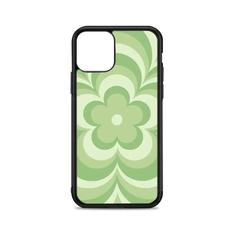 

Sage green flower trance Phone Case for iPhone 12 mini 11 pro XS Max X XR 6 7 8 plus SE20 High quality TPU silicon cover