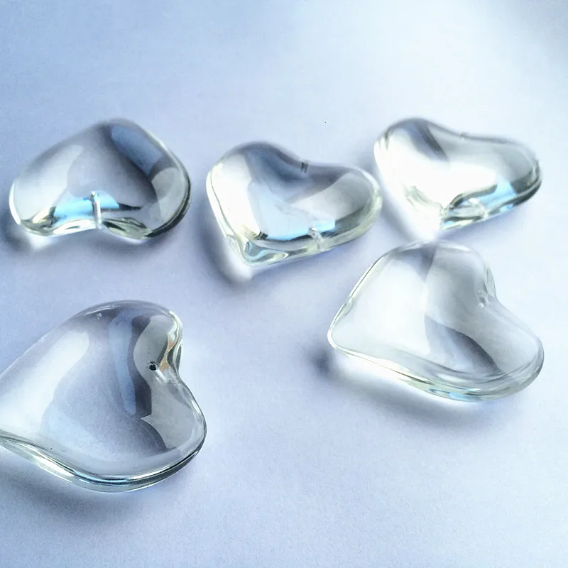 (Свободное кольцо) 42 мм подвеска в форме сердца из волшебного стекла-завес детали