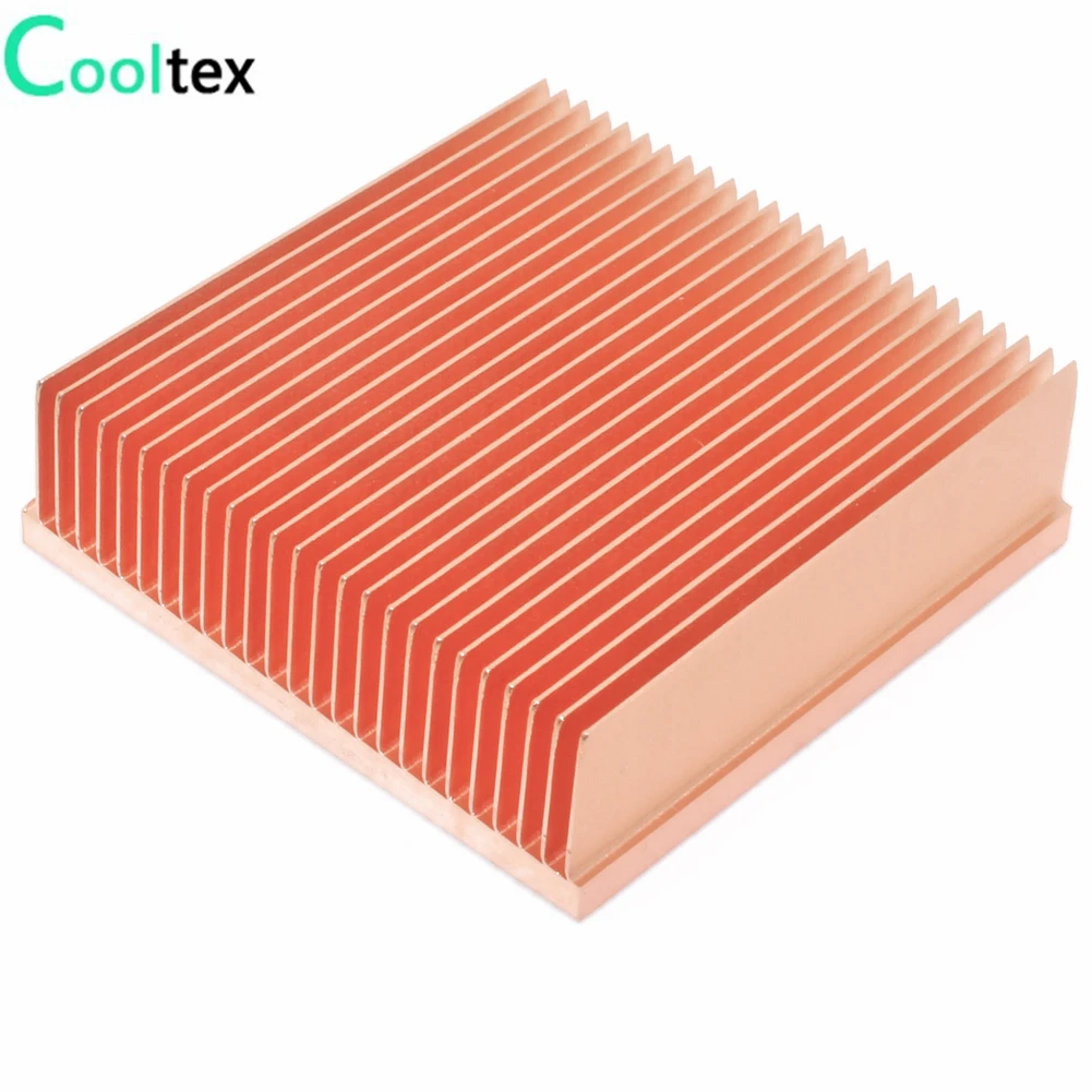 Чистый медный радиатор 50x50x15 мм Skiving Fin Радиатор для электронной оперативной памяти чип светодиодный IC MOS Охладитель Охлаждения