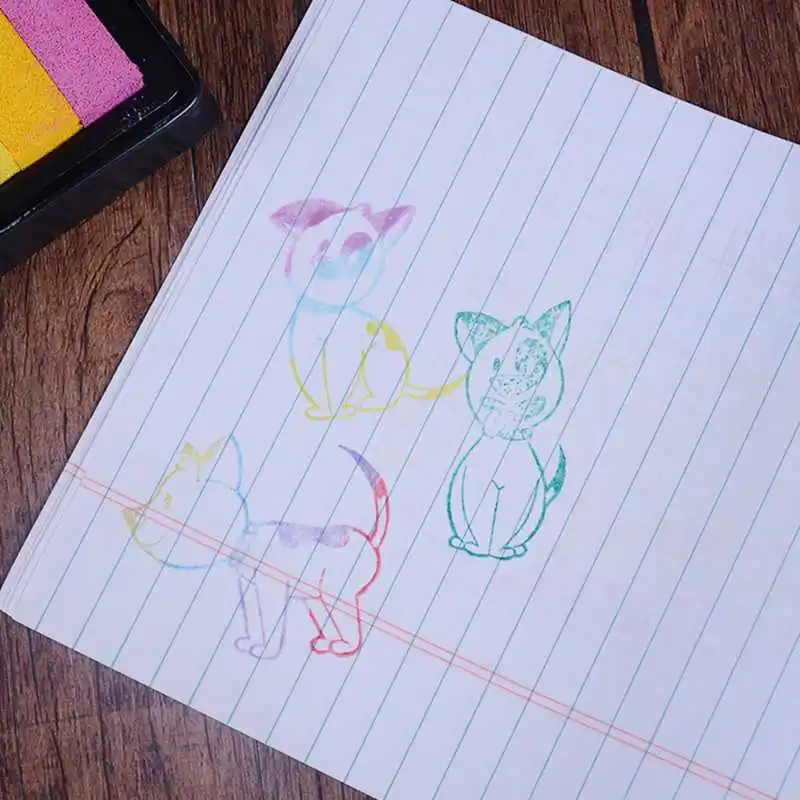 Прозрачные прозрачные штампы сборка собак для скрапбукинга Силиконовая печать