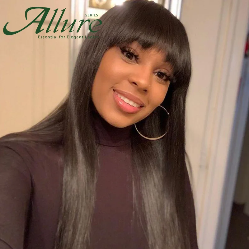 

Прямые парики с челкой, длинные волосы, натуральные волосы синего цвета, бордового цвета, машинное изготовление, натуральные бразильские во...