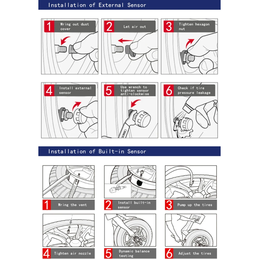 

Smart Car TPMS Tyre Pressure Monitoring System Solar Power Digital LCD Display Auto Security Alarm Systems Tyre Pressure