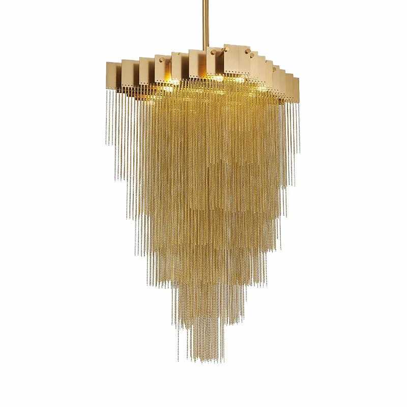 Post современные золото Сталь кисточкой G9 светодиодные подвесные светильники