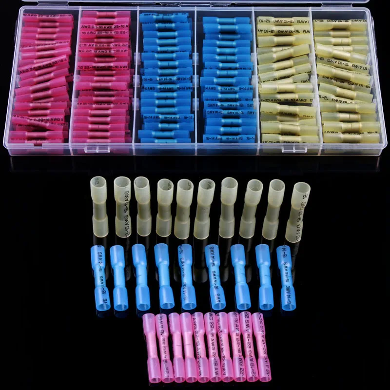 

200Pcs Assorted Crimp Terminals Electrical Heat Shrink Wire Connectors electrical connectors crimp terminal eletrico