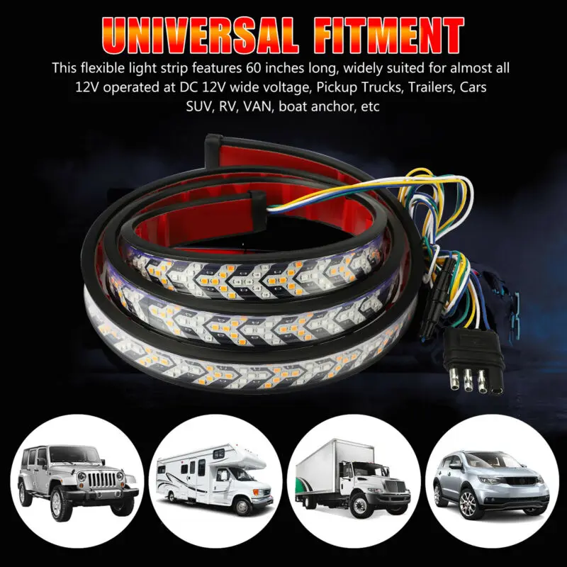 

60Inch Truck Tailgate Strip Bar Brake Light Bar Replacement Reverse Turn Signal