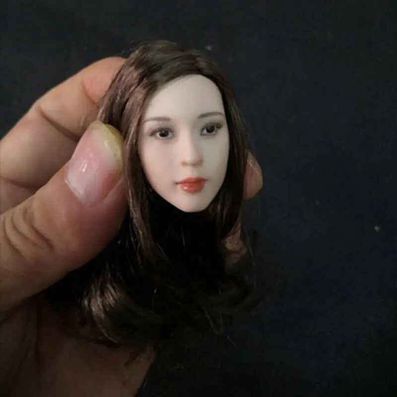

1/6 Female Head Pale Skin Joey Wong Carved PVC Sculpt Carving Model Toy In Stock