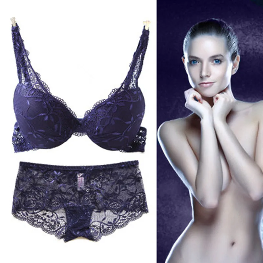 

New Ladies Lace Underwear Deep V Sexy Gathered On The Chest Package Embroidery This Life