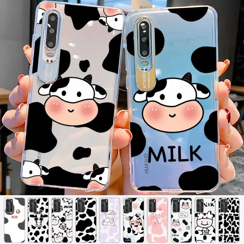 

FHNBLJ Cow Print Phone Case For Huawei P 20 30 40 pro lite Psmart2019 Honor 8 10 20 Y5 6 2019 Nova3E