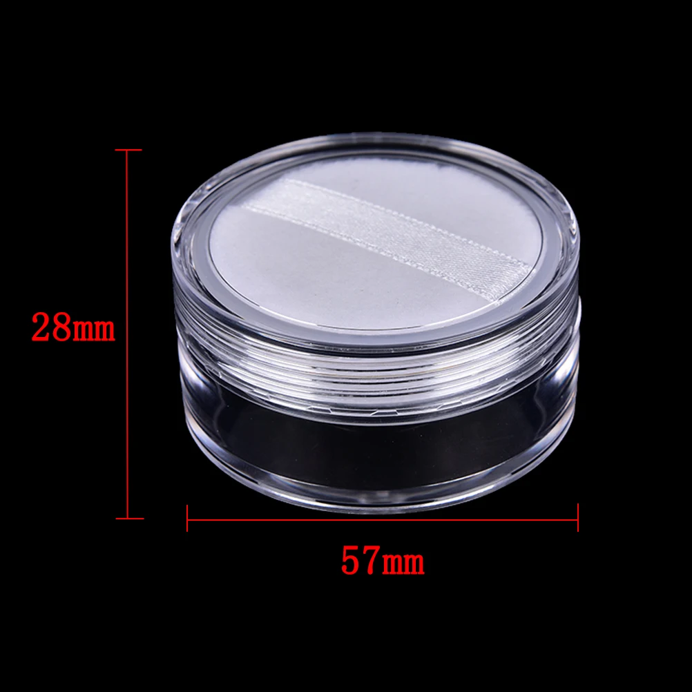 

12ML Plastic Empty Cosmetic Sifter Loose Powder Jar Container Puff Small Box Makeup With Puff