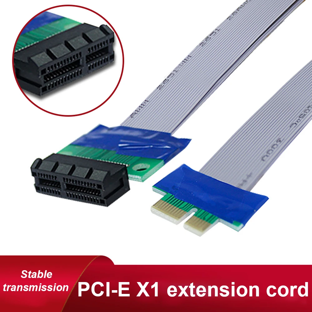 

PCI Express Flex Relocate Cable Flex Ribbon PCI-E 1X to 1x Slot Riser Card Extender Extension Ribbon for Bitcoin Miner Mining