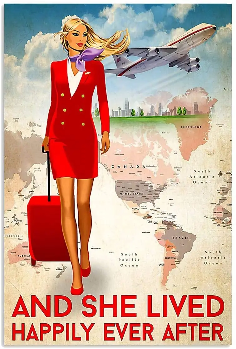 

Tin Sign Metal Plaque And She Lived Happily Ever Afier Poster Home Bedroom Shopping Mall Wall Decoration Plaque Metal Plate