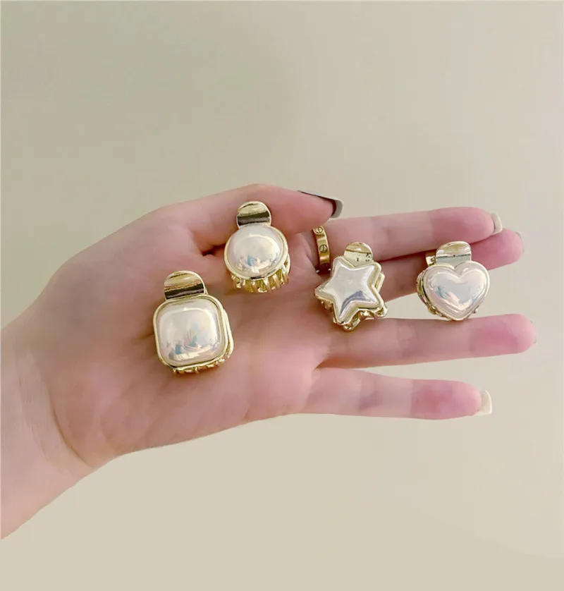 

Высококлассная жемчужная круглая пятиконечная звезда, зажим для волос в форме любящего сердца, краба, заколка для волос для женщин и девуше...