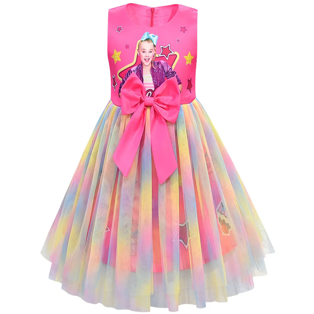 Jojo Siwa/платье для девочек Платья с бантом Вечерние платья дня рождения Детские