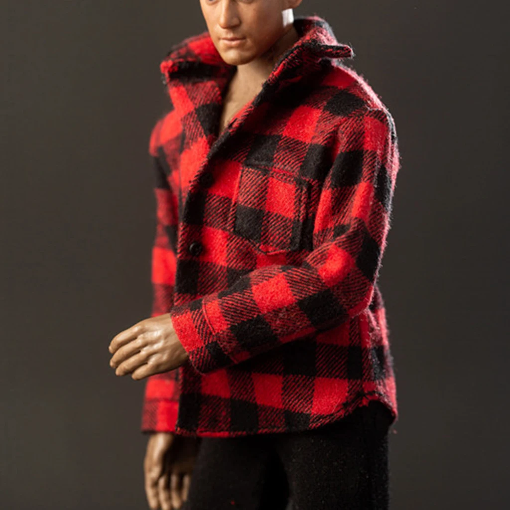 

1/6 Scale Male Soldier Red Check Coat for 12 Inch //Enterbay/TC/Dragon